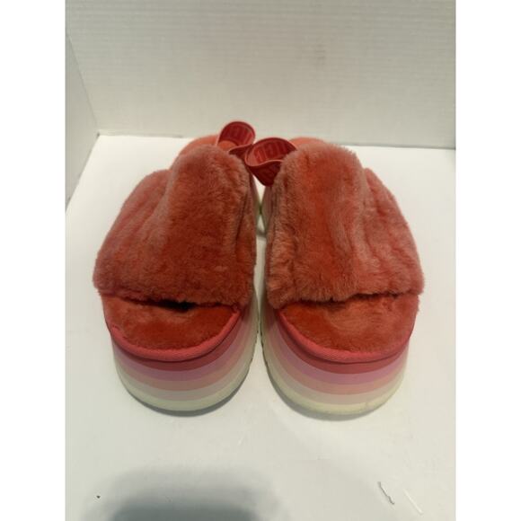 UGG Fluff Yeah Slide Shoes Womens Size 8 Shearling Platform Slippers 11320 - Picture 2 of 6